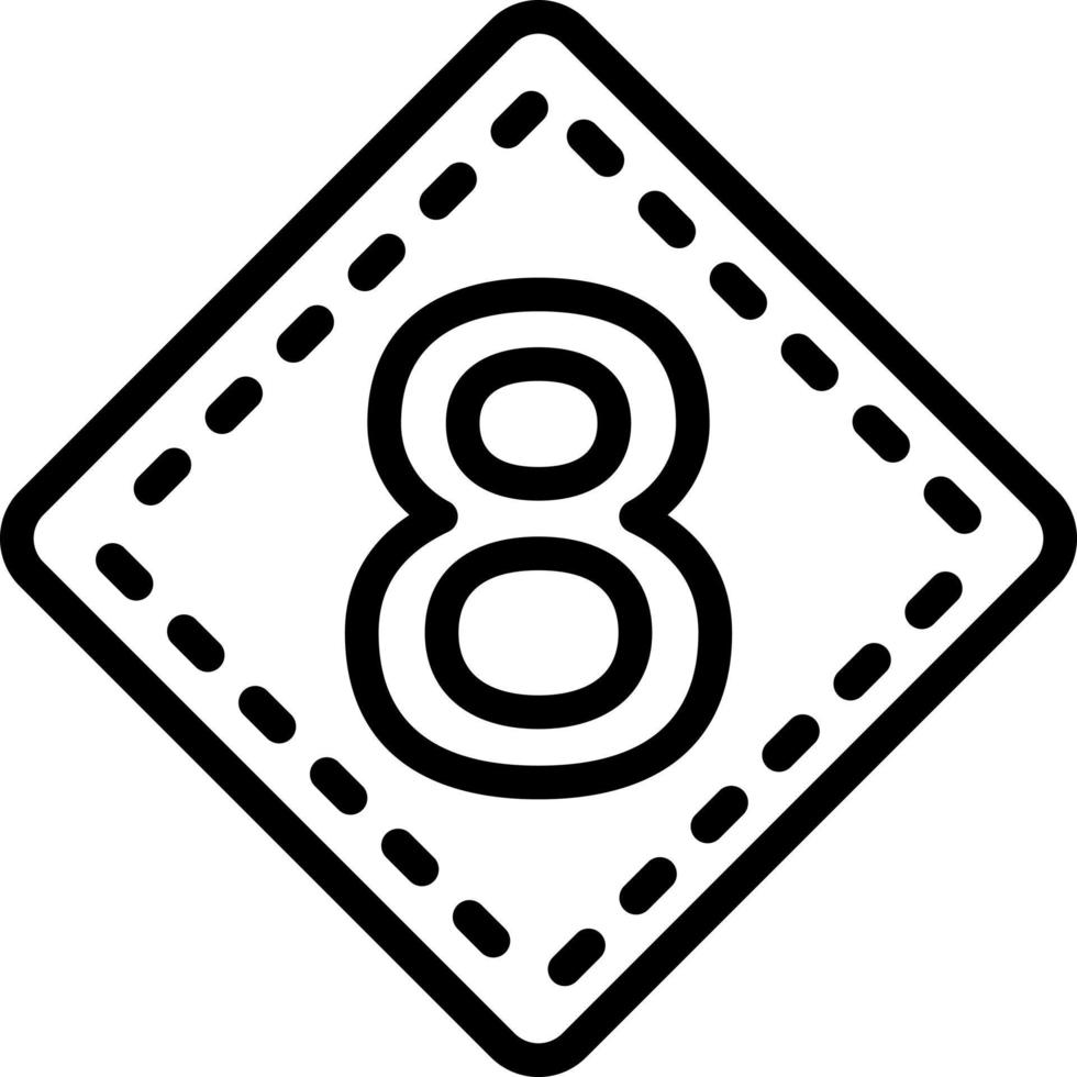 line icon for eight vector