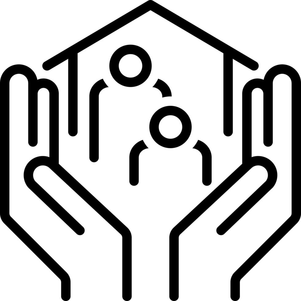 line icon for welfare vector