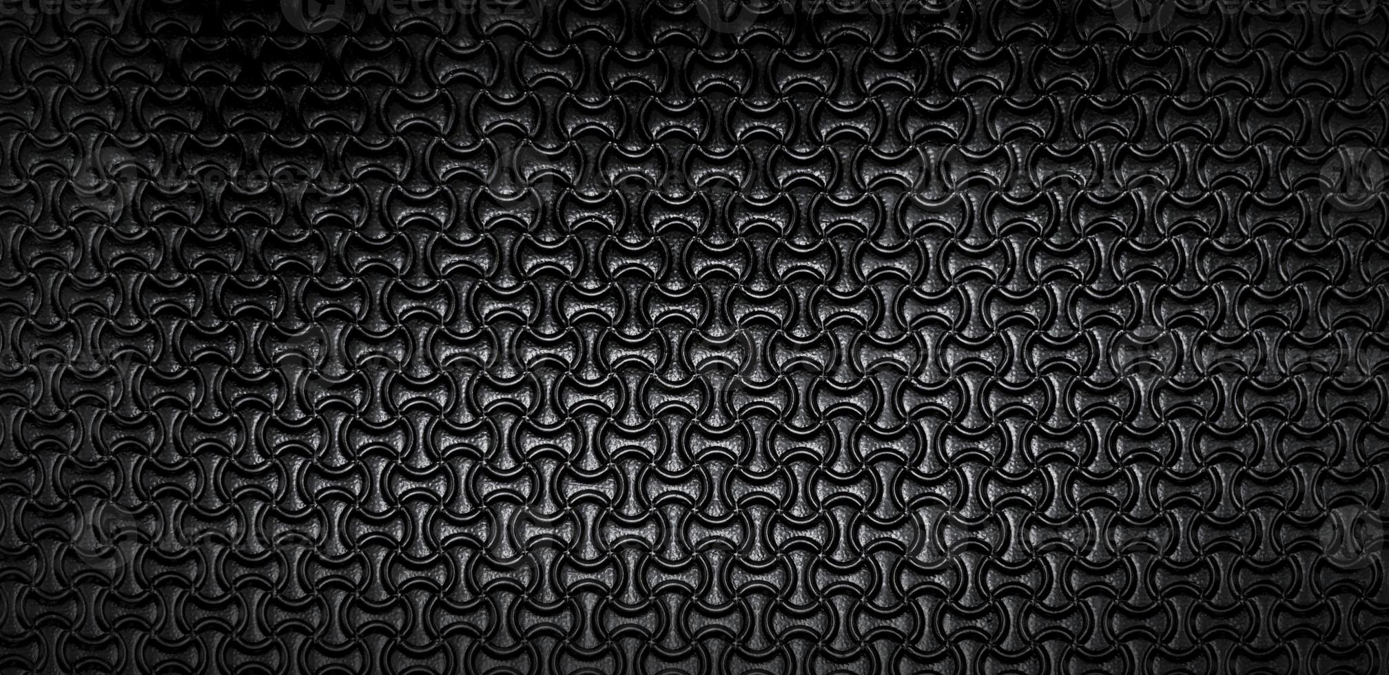 Black rubber seamless pattern for background or wall. Textured of floor or geometric wallpaper and Art line concept. photo