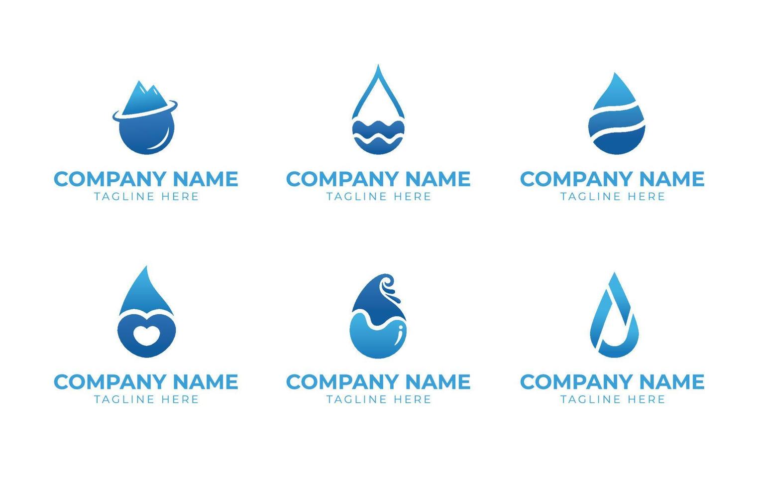 plantilla de concepto de logotipo de agua vector