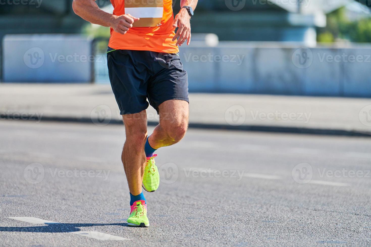 Running man on road photo