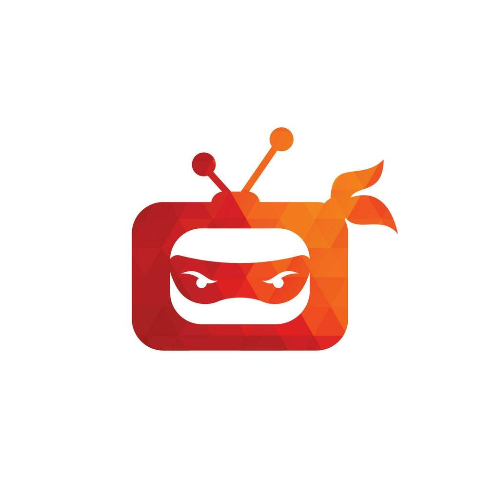 Ninja Chat Logo Design Template. Ninja talk logo design icon. vector