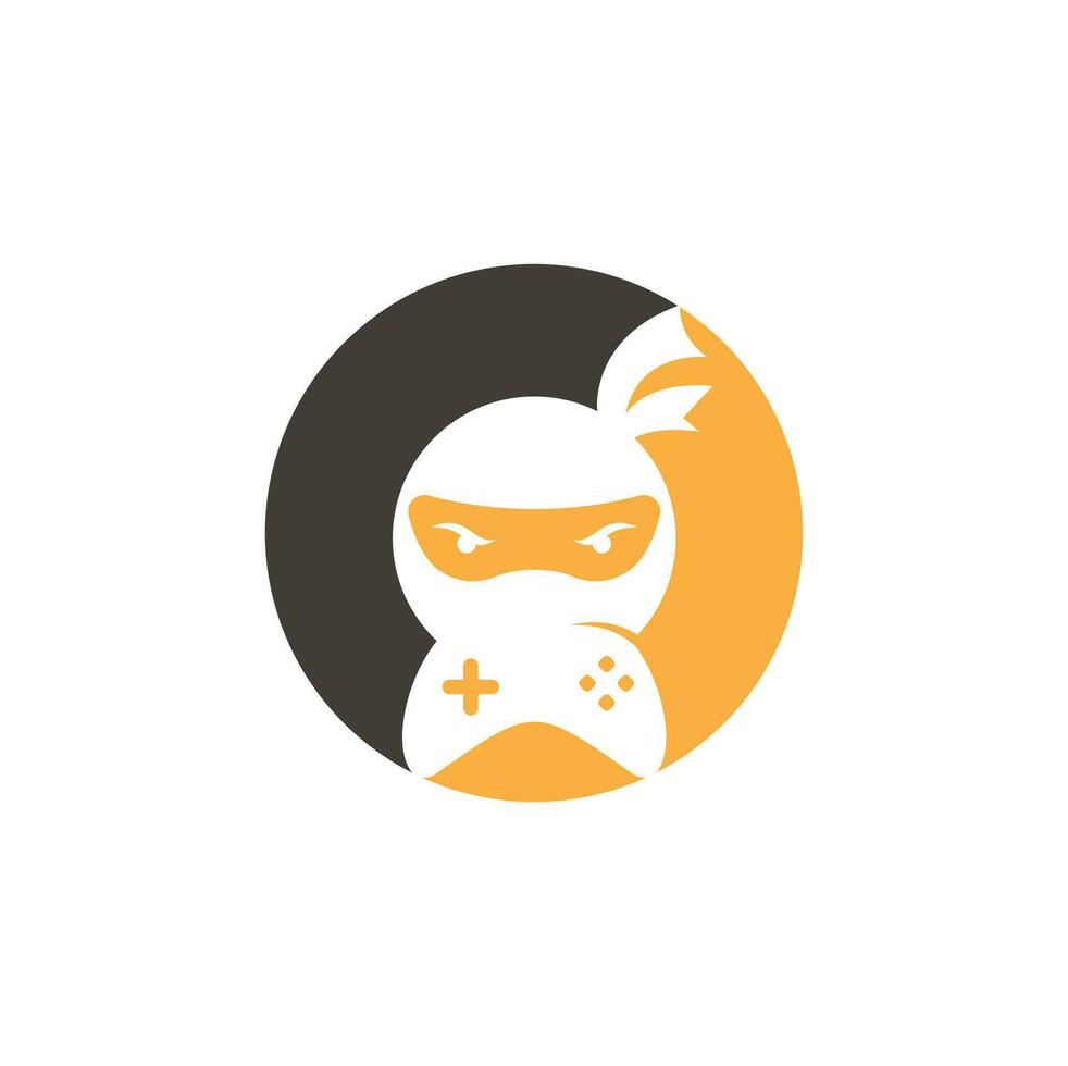 Ninja game logo design. Ninja Gaming Logo Images Stock Vectors. Ninja Game-pad logo design icon vector