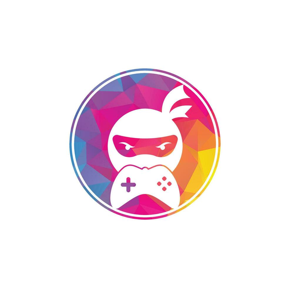 Ninja game logo design. Ninja Gaming Logo Images Stock Vectors. Ninja Game-pad logo design icon vector