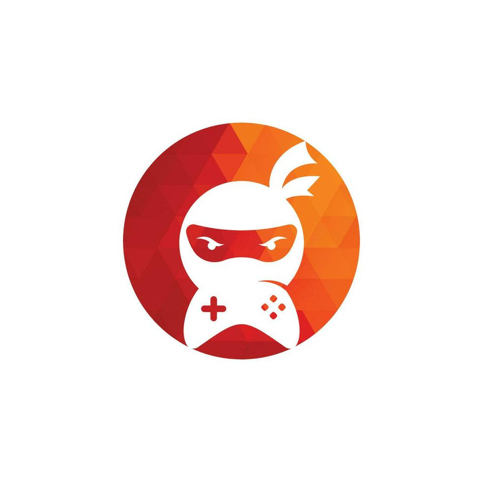 Ninja game logo design. Ninja Gaming Logo Images Stock Vectors. Ninja Game-pad logo design icon vector
