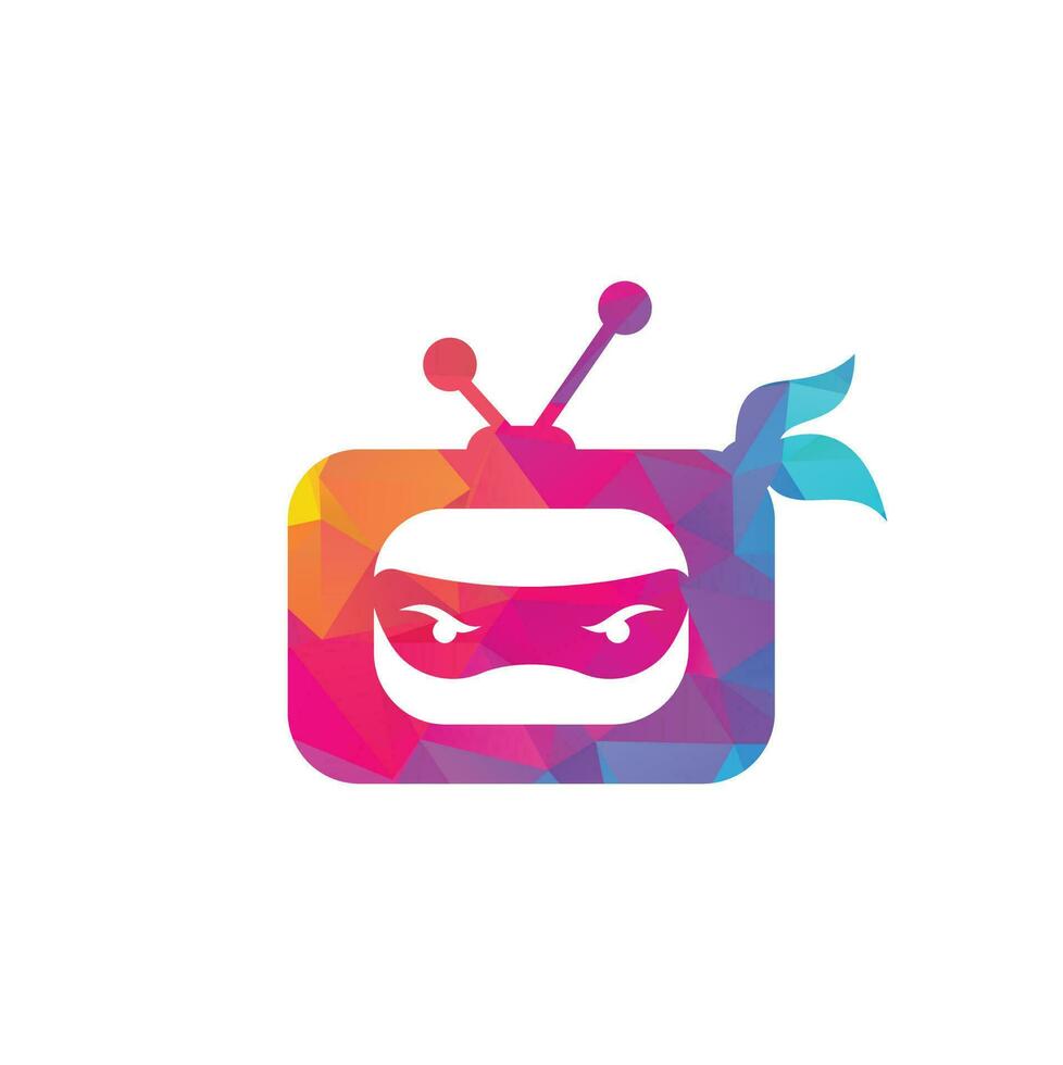 Ninja Chat Logo Design Template. Ninja talk logo design icon. vector