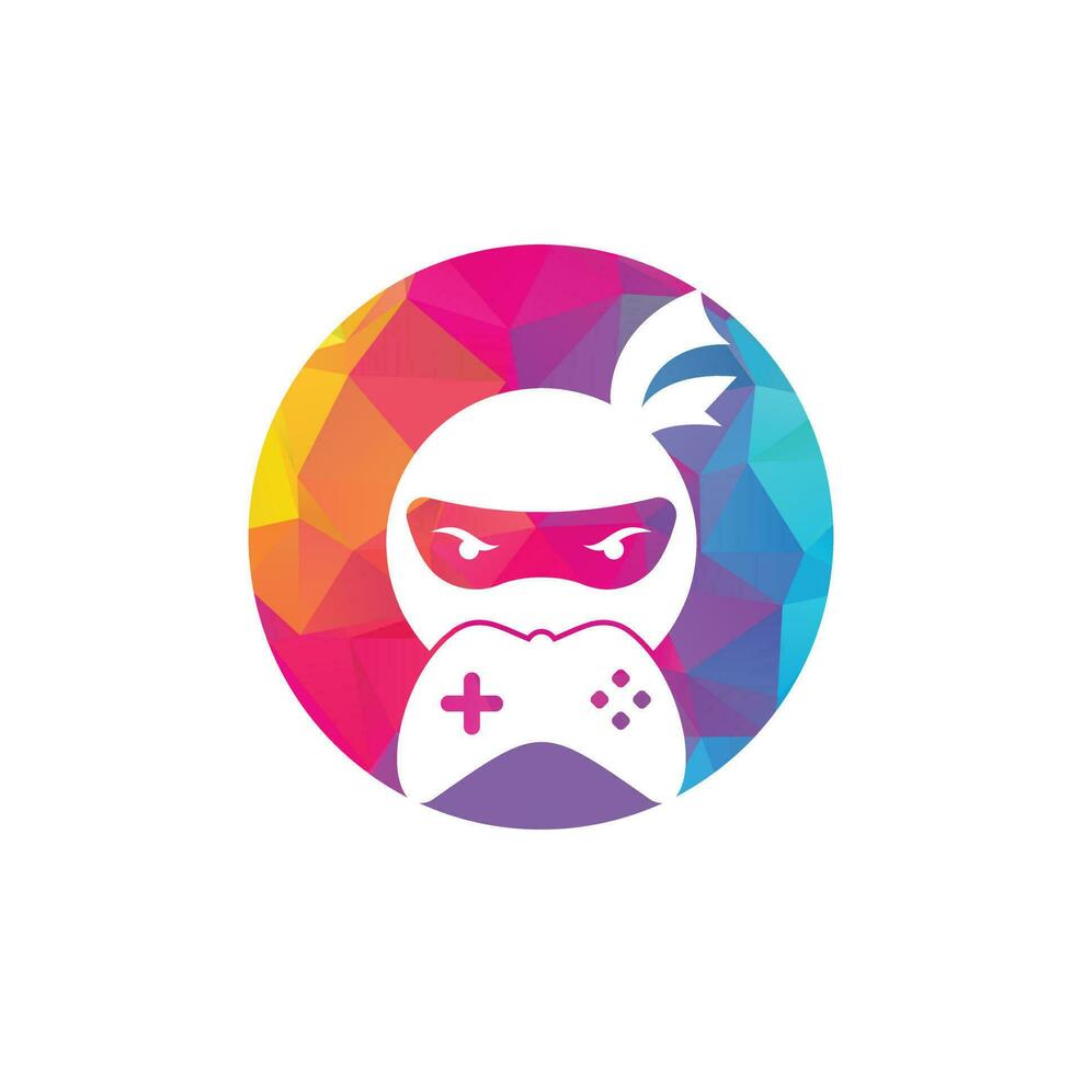 Ninja game logo design. Ninja Gaming Logo Images Stock Vectors. Ninja Game-pad logo design icon vector