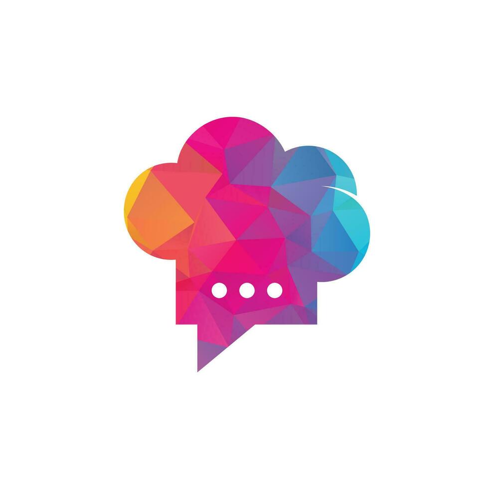 Talk chef logo design template. vector