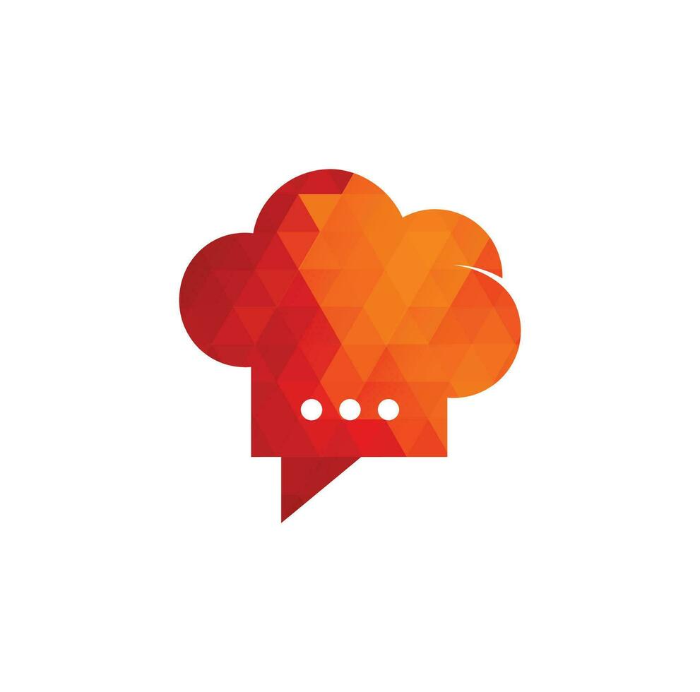 Talk chef logo design template. vector