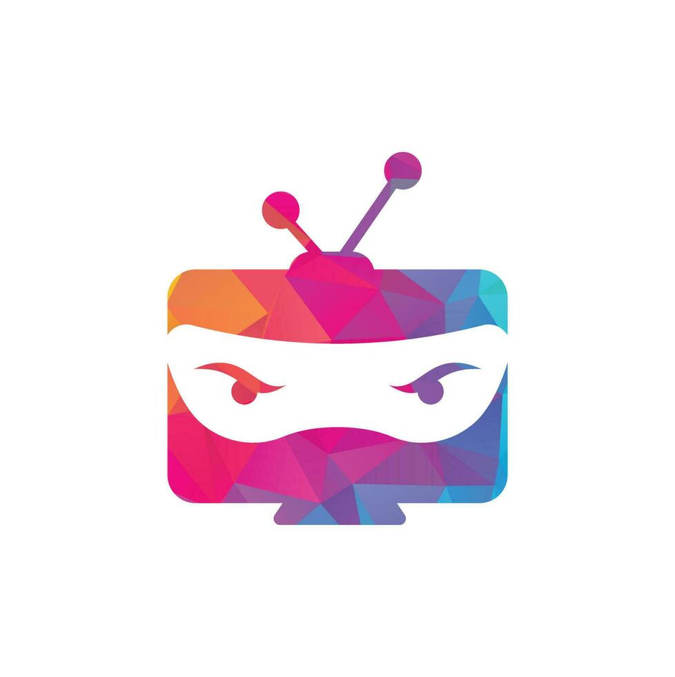 Ninja Chat Logo Design Template. Ninja talk logo design icon. vector