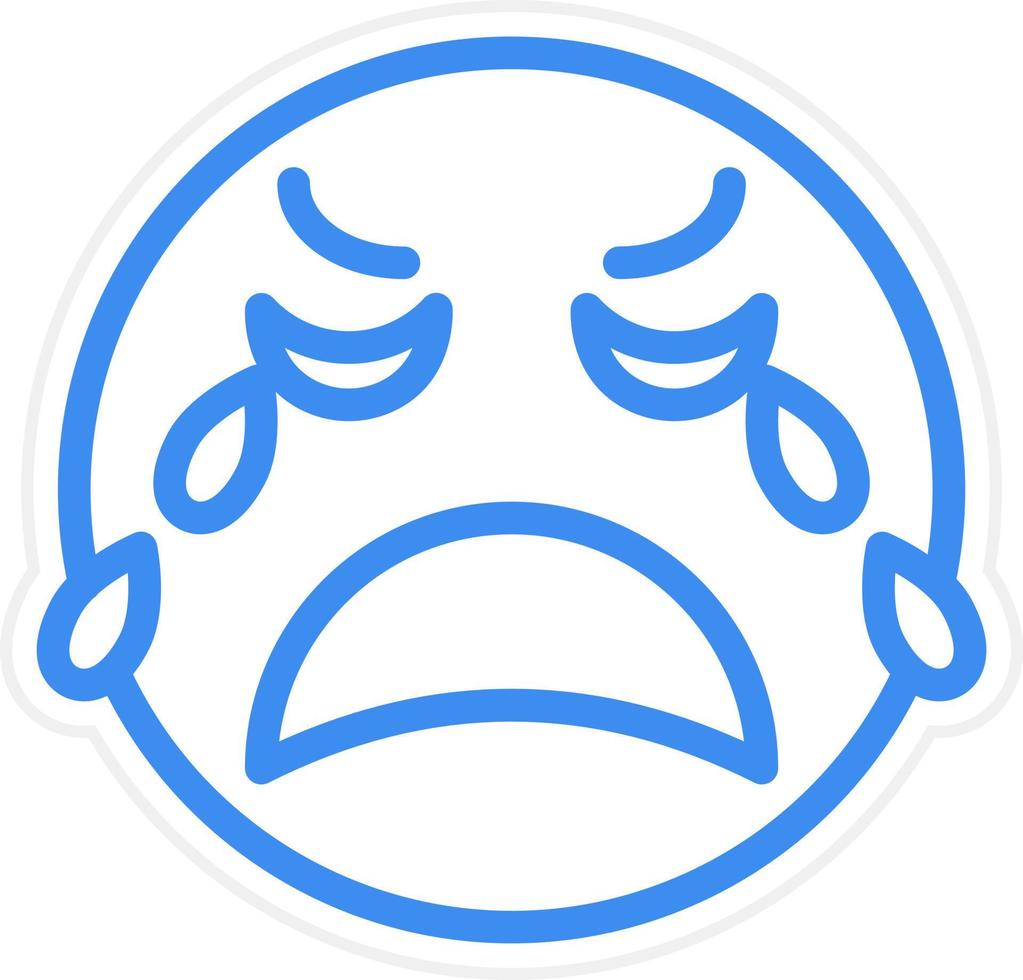 Crying Icon Style vector