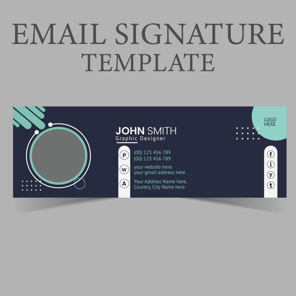 Email Signature or Email Footer vector