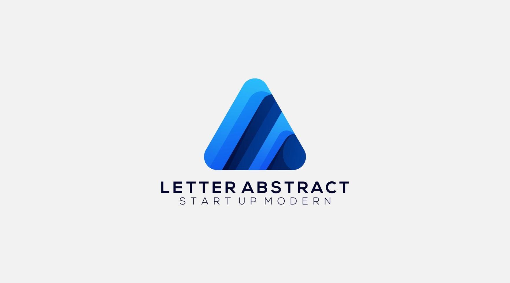 letra un vector de plantilla de diseño de logotipo abstracto