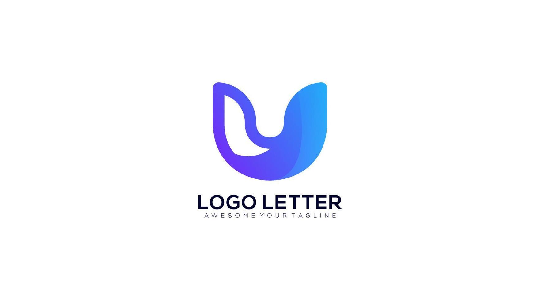 U Letter Logo  Design Letter Symbol Vector Illustration