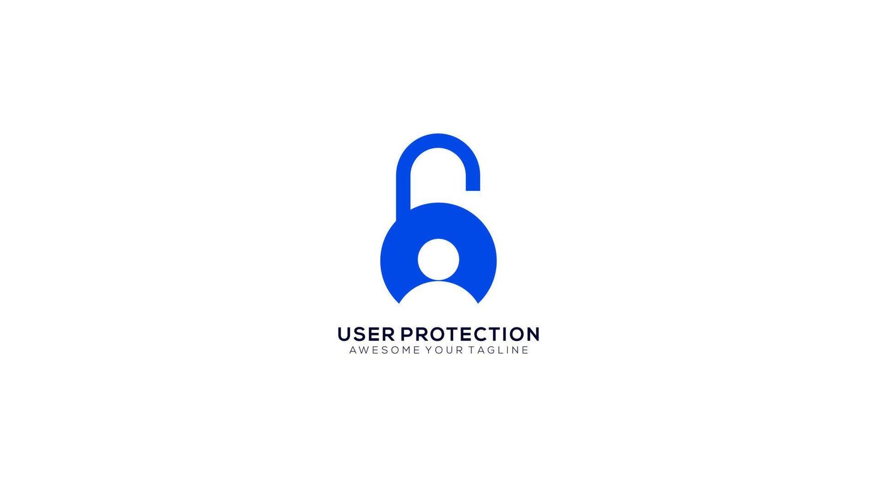 User protection creative logo design vector template