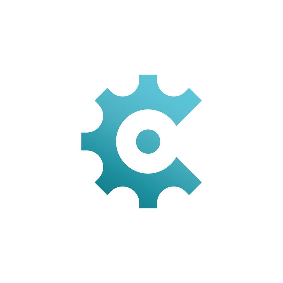 Mechanical Gear Logo Template Vector Element