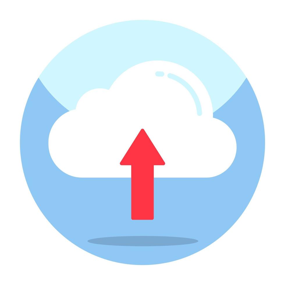 Flat design icon of file upload vector