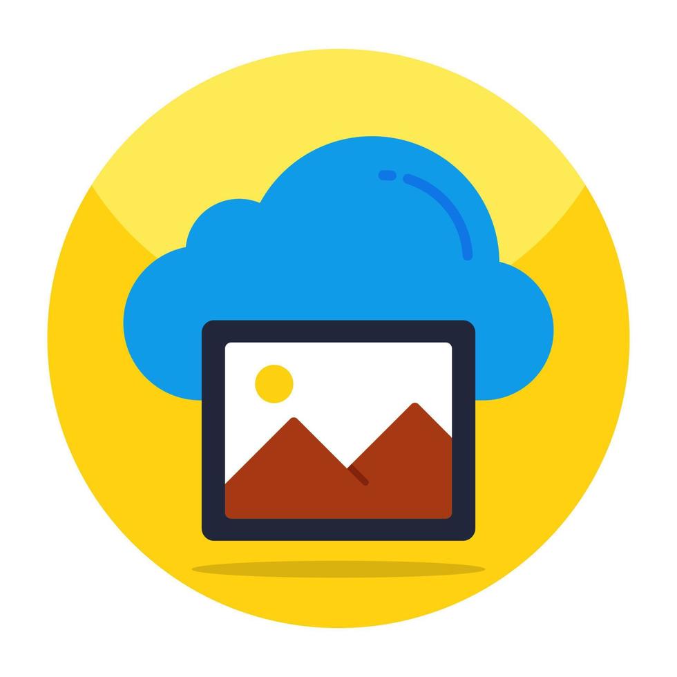 Modern design icon of cloud photo vector