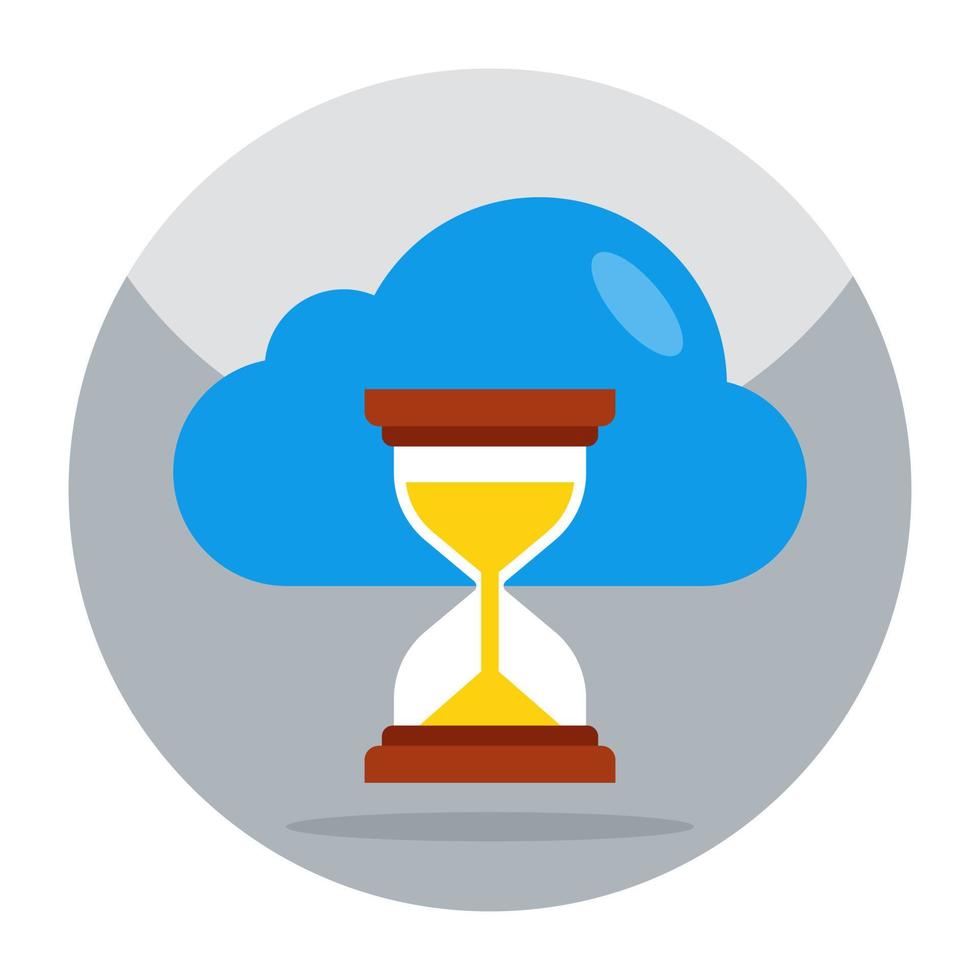 Perfect design icon of cloud hourglass vector