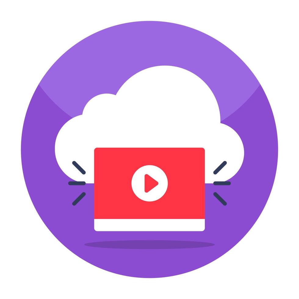 Modern design icon of cloud video vector