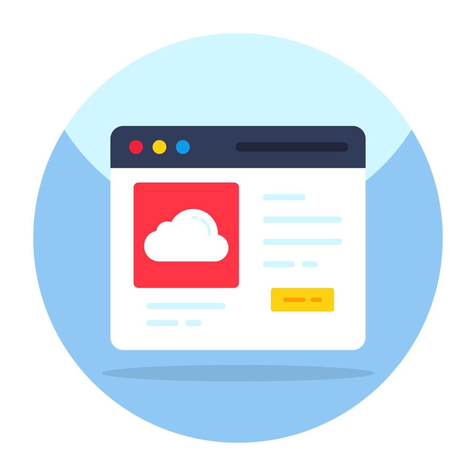 Unique design icon of cloud website vector