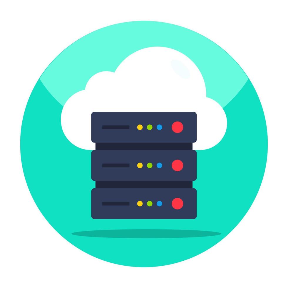 Modern design icon of cloud server vector