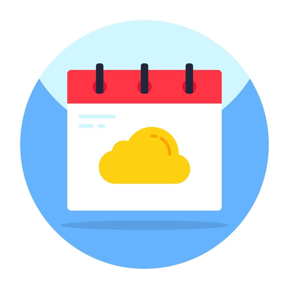Conception design icon of cloud calendar vector