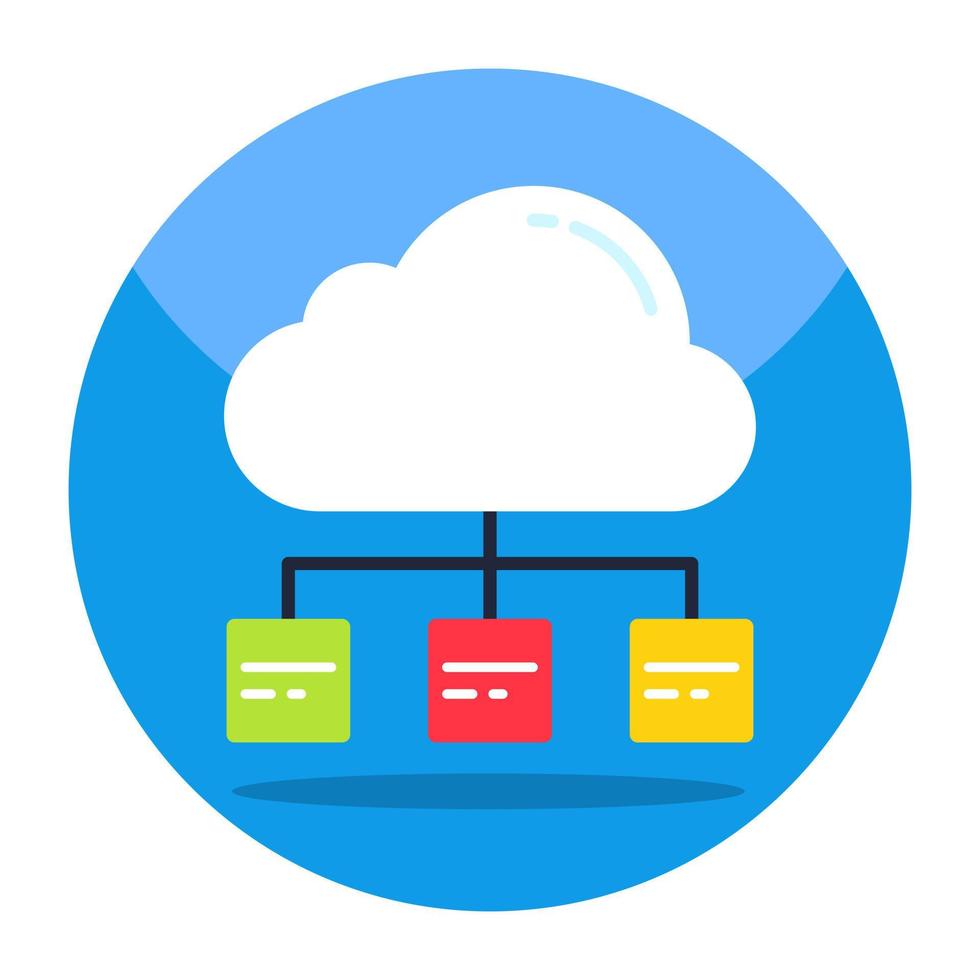 Modern design icon of cloud hosting vector
