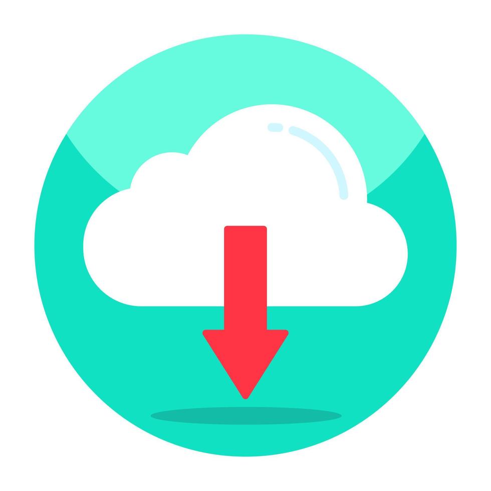 Modern design icon of cloud server download vector