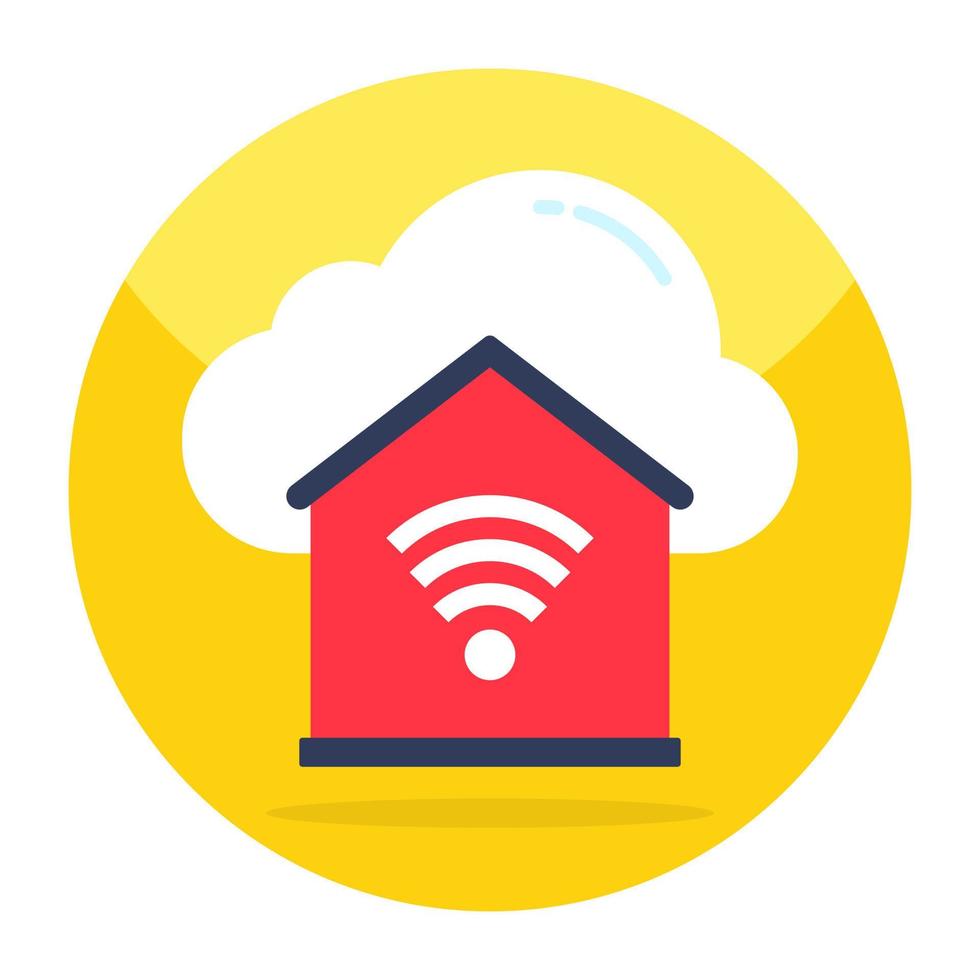 icono de diseño editable de wifi en la nube vector