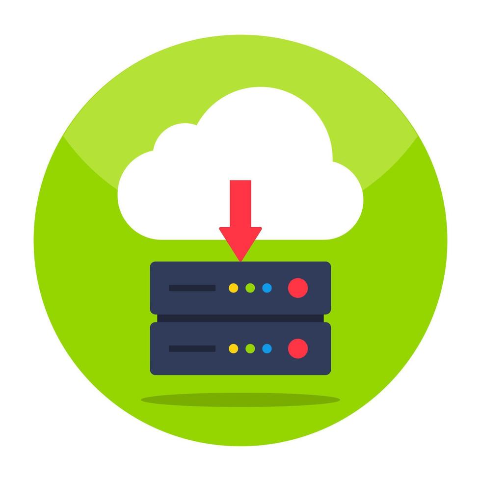 Modern design icon of cloud server download vector
