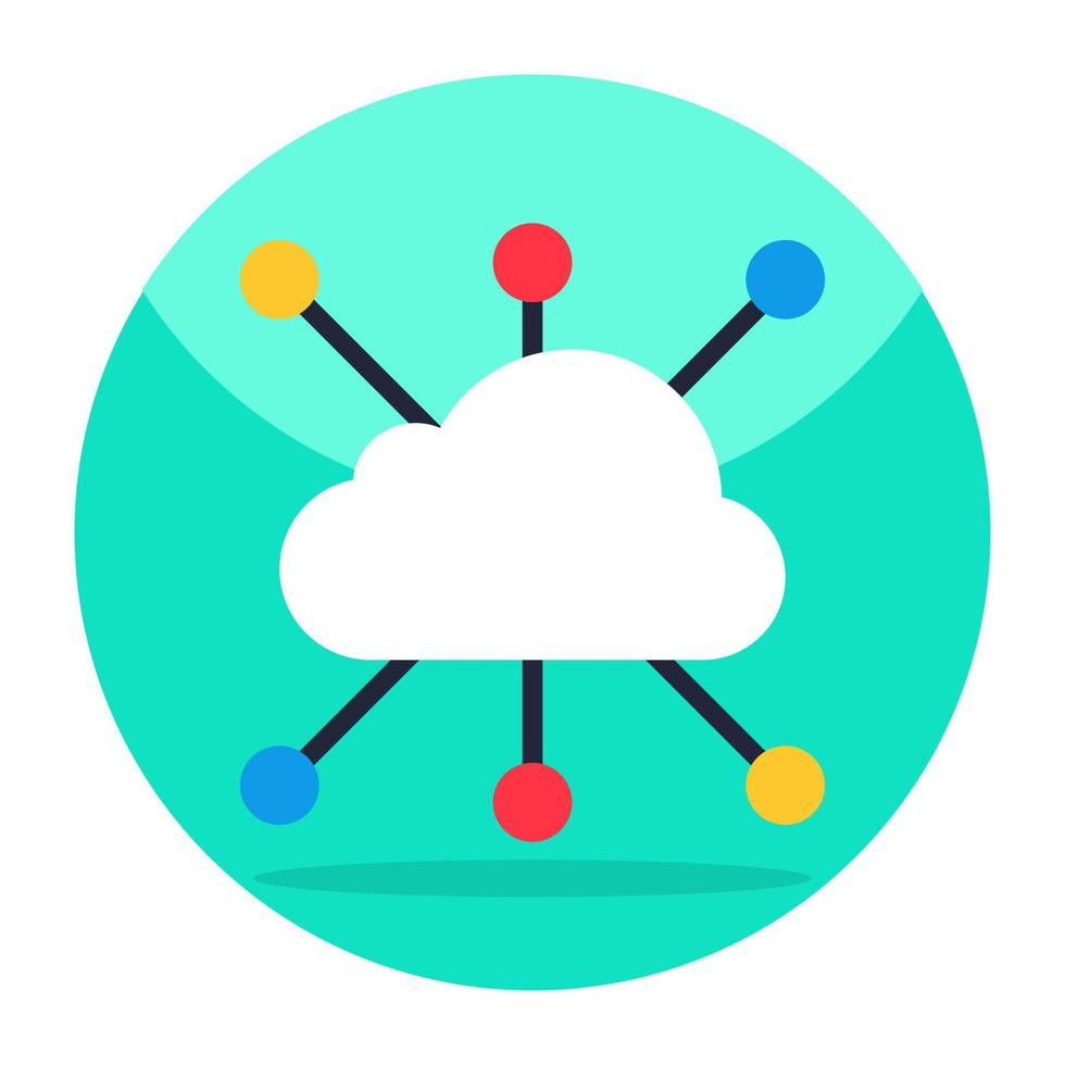 Modern design icon of cloud hosting vector