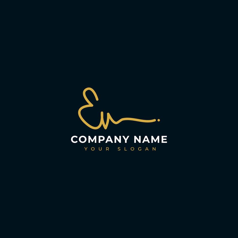 Ev Initial signature logo vector design
