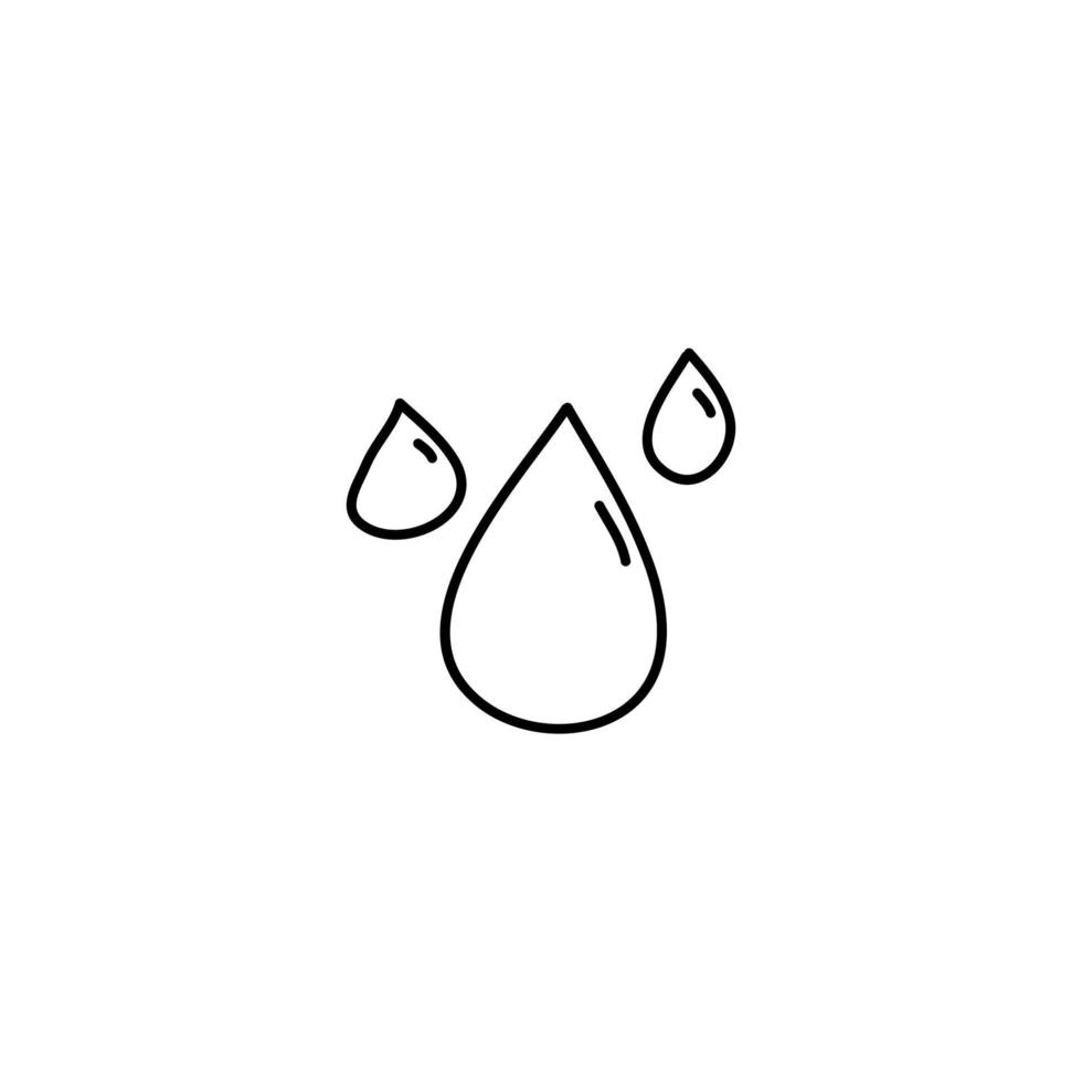 Hand drawn Water icon, simple doodle icon vector