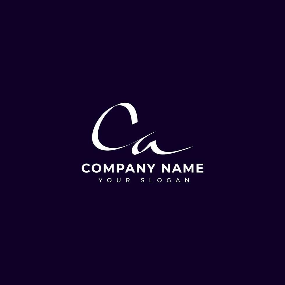 Ca Initial signature logo vector design