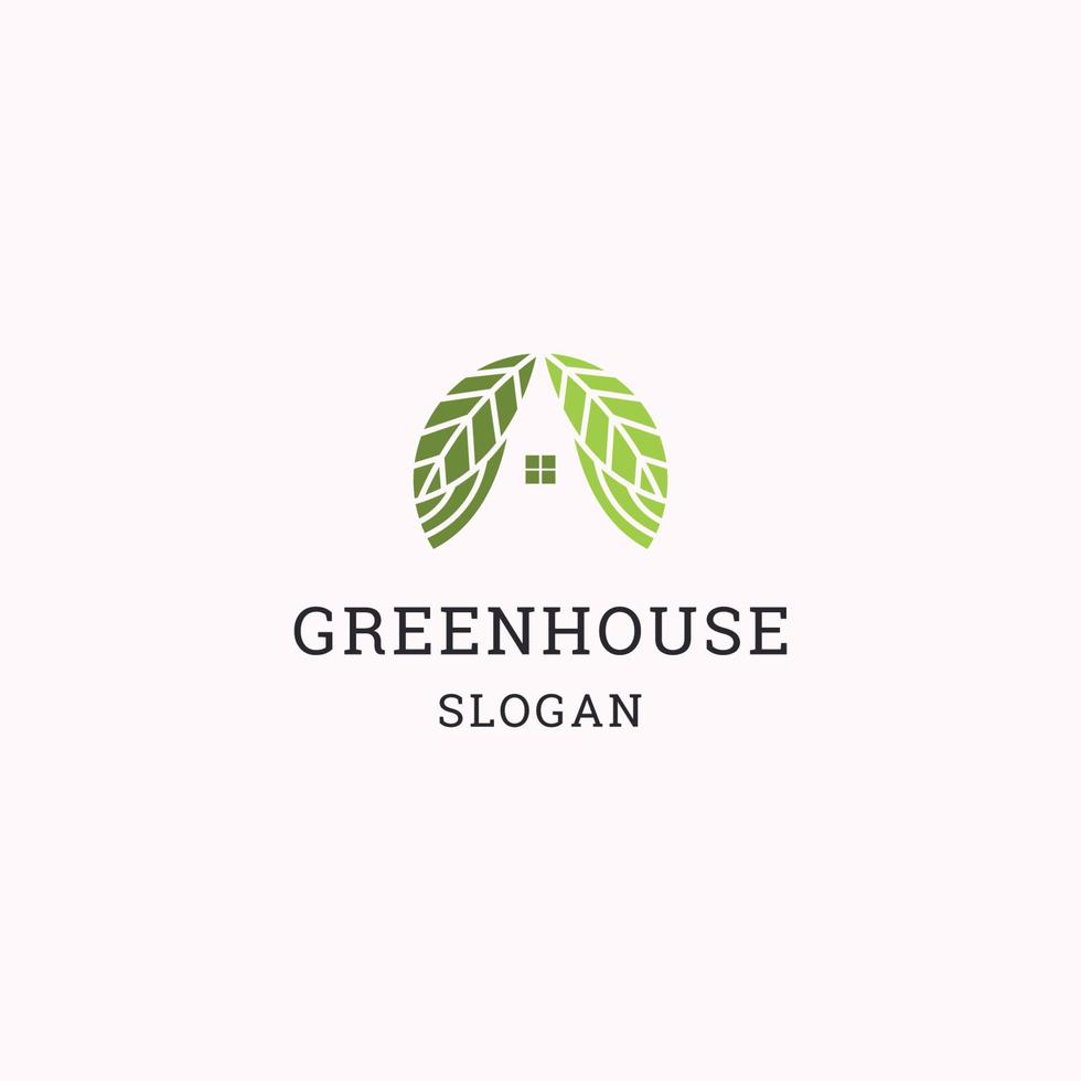 Green house logo icon design template vector illustration