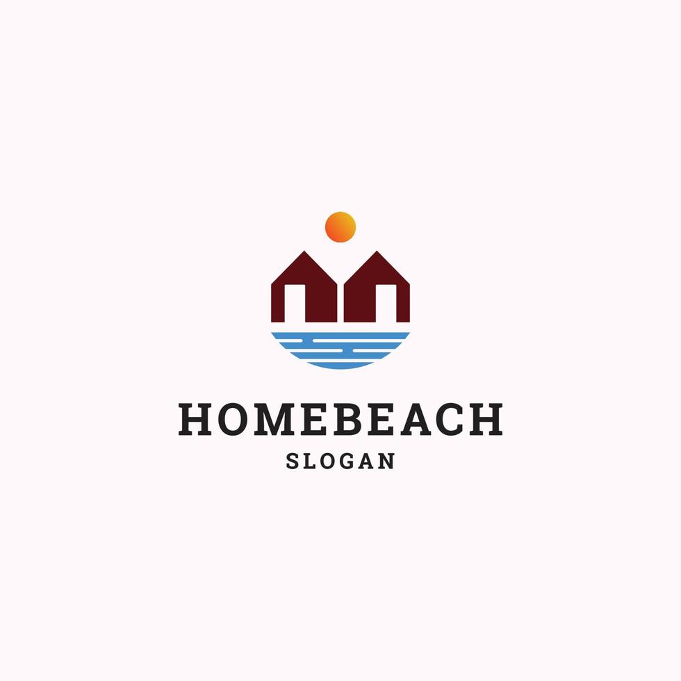 Home beach logo icon design template vector illustration