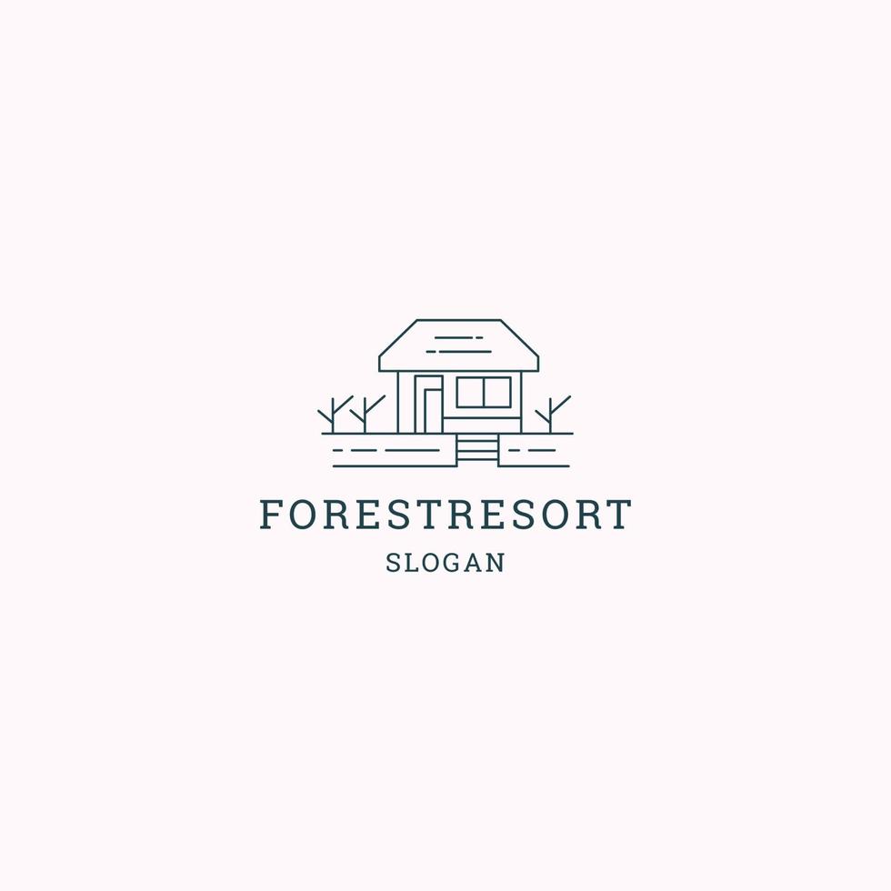 Forest resort logo icon design template vector illustration