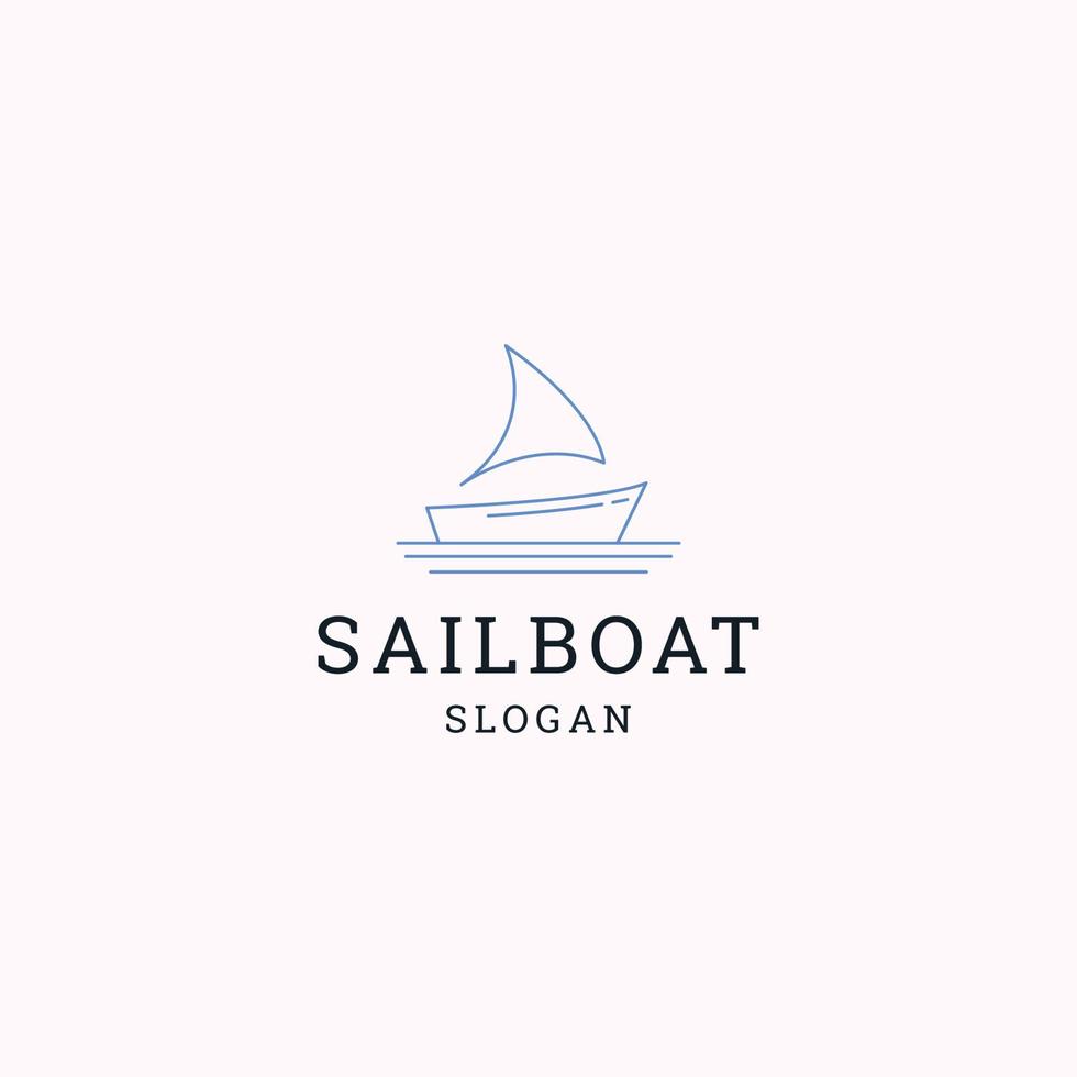 Sailboat logo icon design template vector illustration