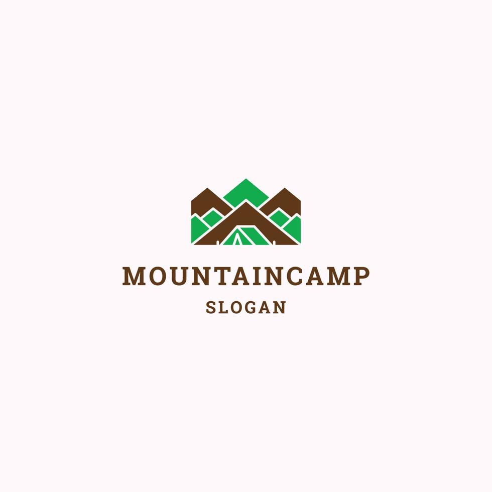 Mountain camp logo icon design template vector illustration