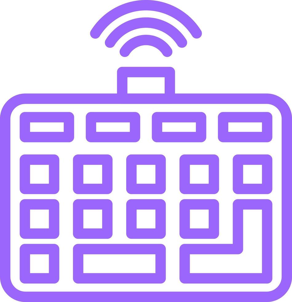 Wireless Keyboard Icon Style vector