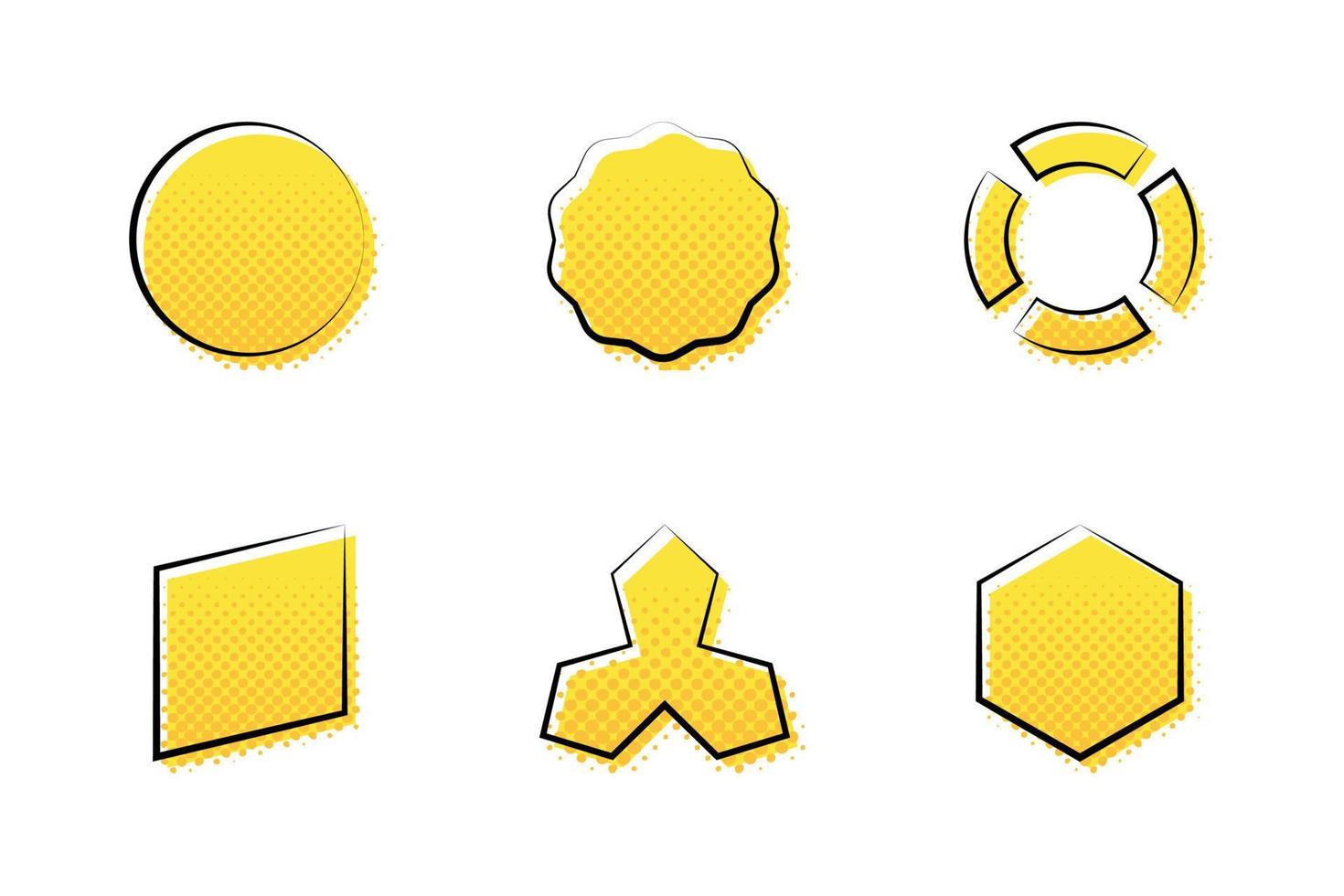 halftone shapes collection 3 vector