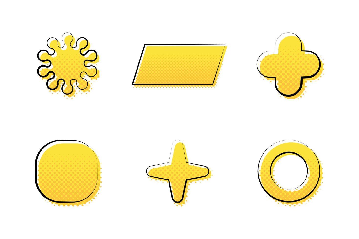 halftone shapes collection 10 vector
