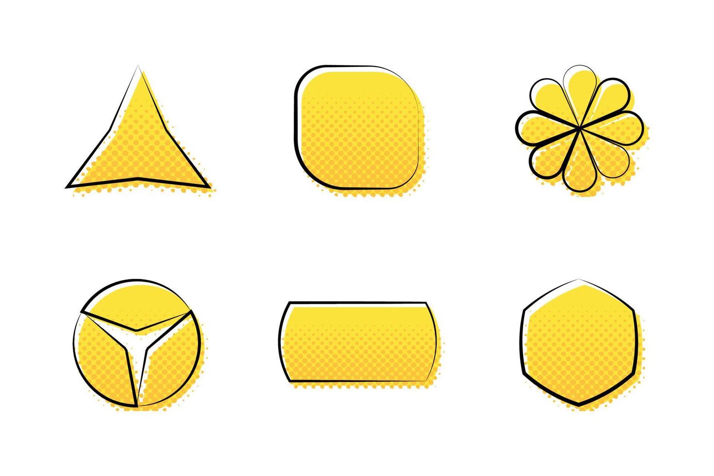 halftone shapes collection 4 vector