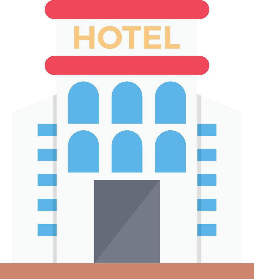 ilustración de vector de hotel en un fondo. símbolos de calidad premium. iconos vectoriales para concepto y diseño gráfico.