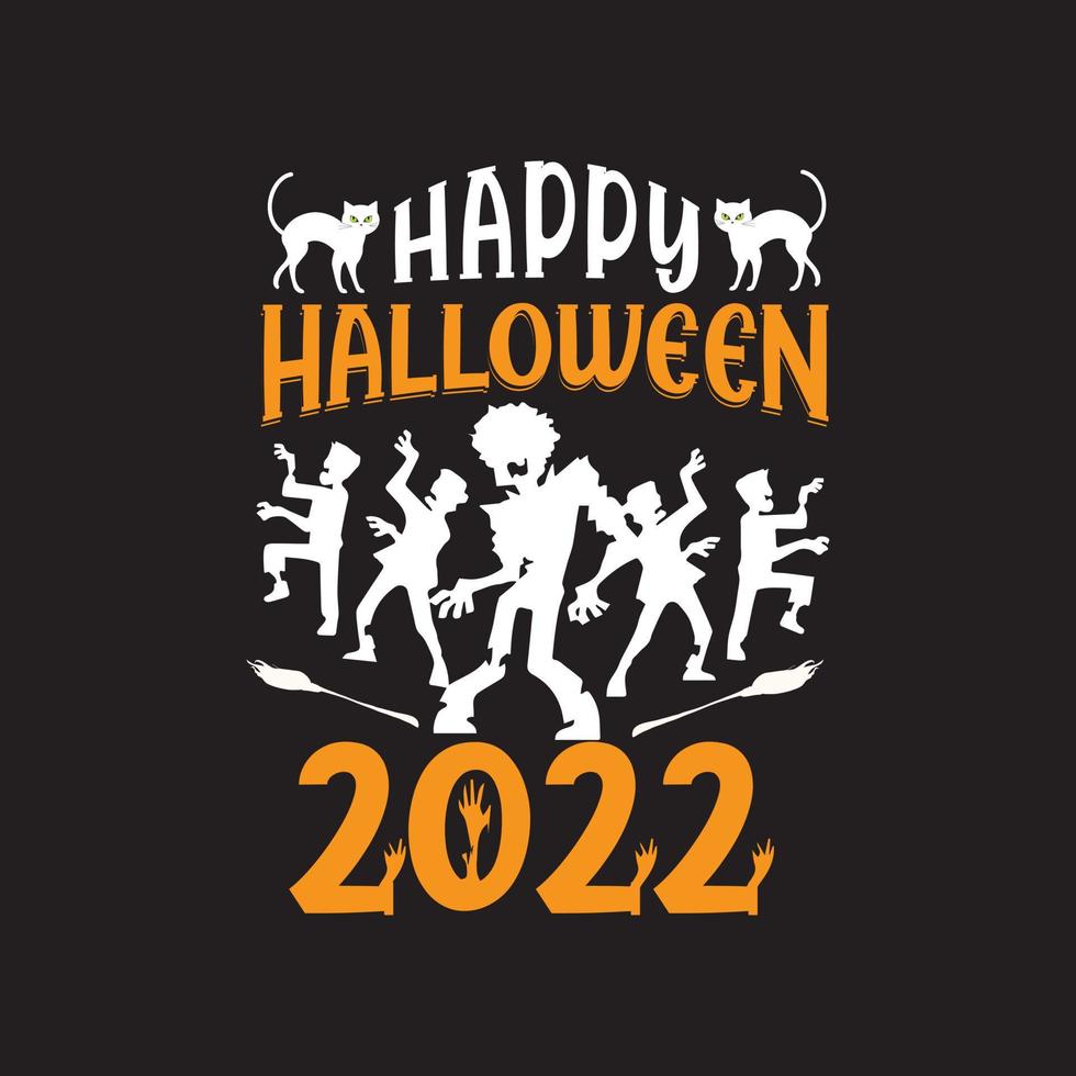 happy halloween 2022 t shirt design vector