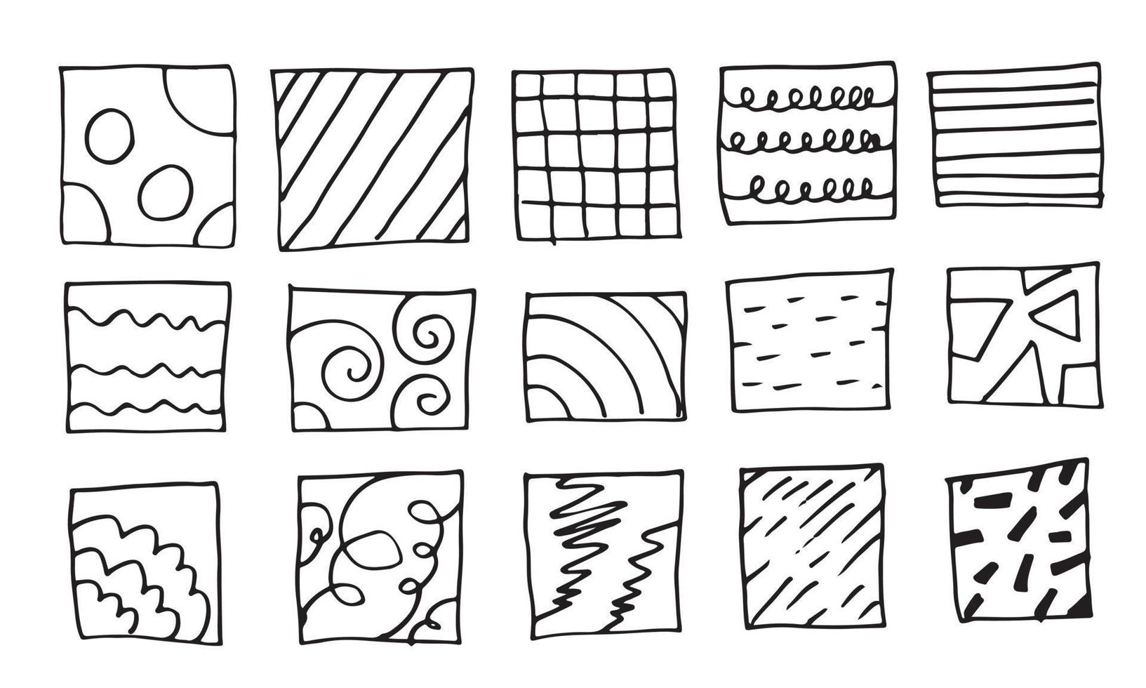Various lines and shapes.dots, stripes, waves on white background. vector