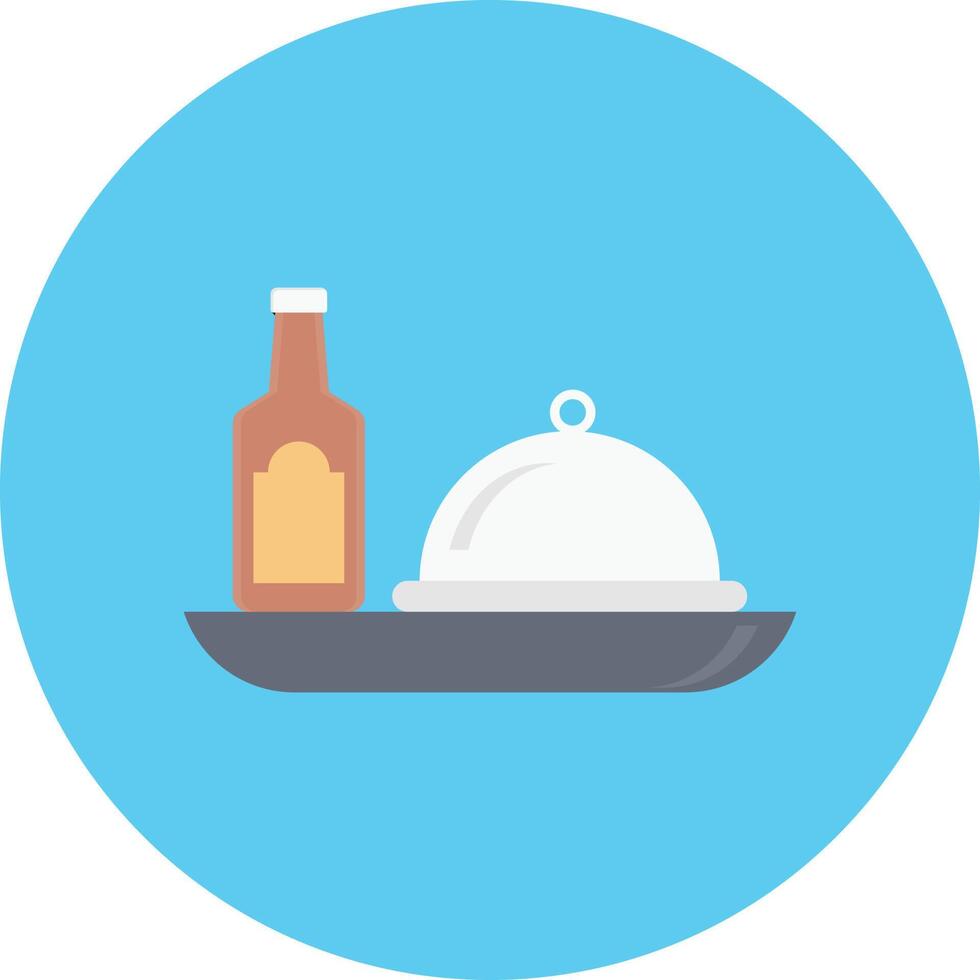 ilustración de vector de plato de comida en un fondo. símbolos de calidad premium. iconos vectoriales para concepto y diseño gráfico.