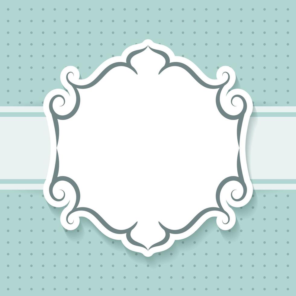 Decorative frame on the blue background with space for your text. - Vector. vector