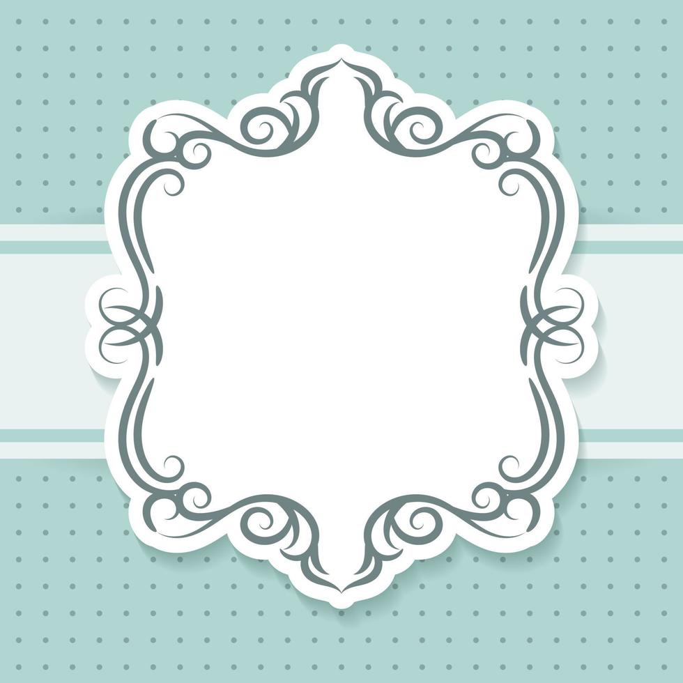 Decorative frame on the blue background with space for your text. - Vector. vector